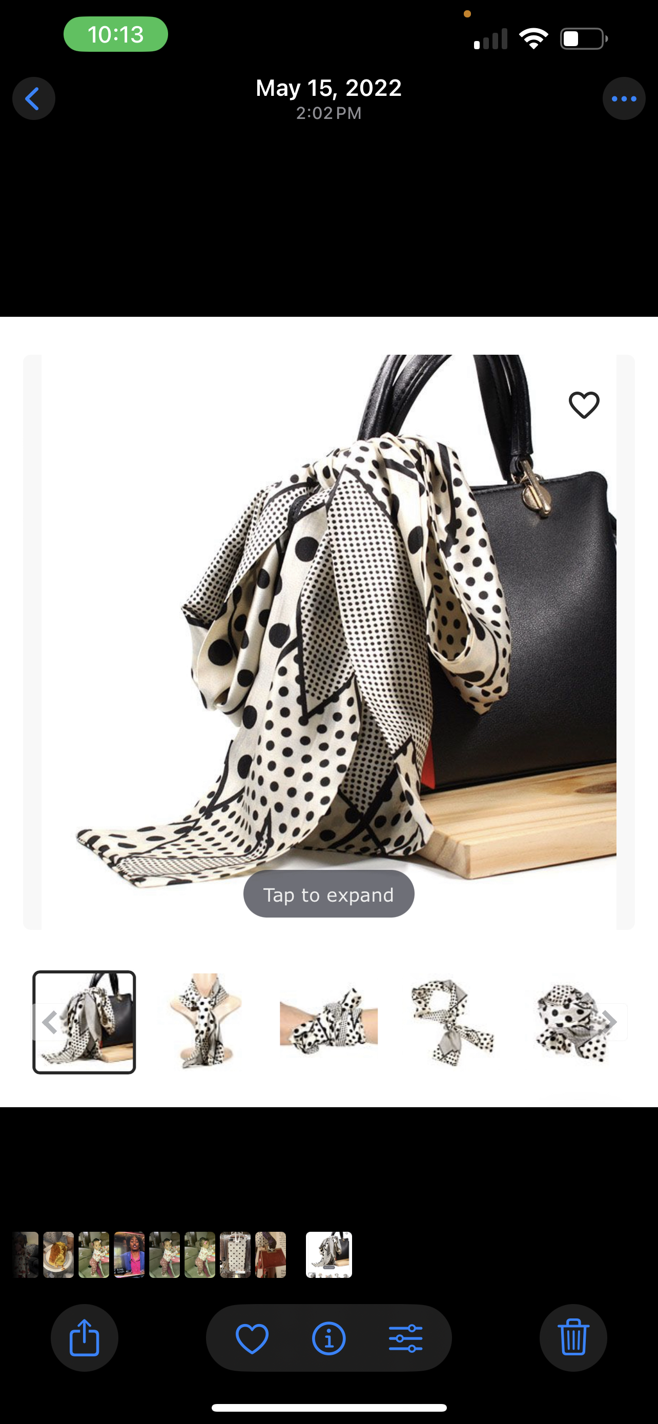 Polka Dot Purse Scarf